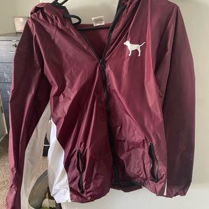 PINK Marron rain jacket